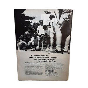 1972 Converse Basketball Shoes Original Print Ad vintage 70s